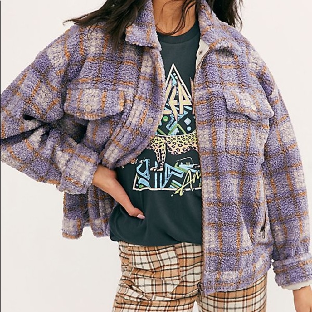 Purple free people jacket
